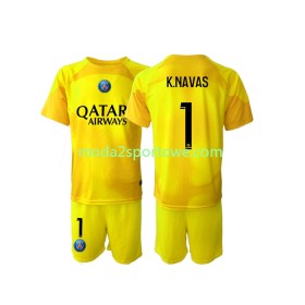 Koszulka Paris Saint-Germain K.NAVAS 1 Bramkarska Dziecięcy Trzeci Stroje Piłkarskie 2022/23 Krótki Rękaw